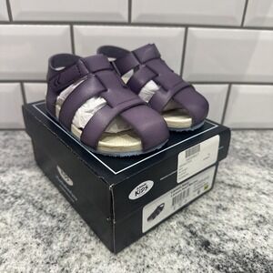 Dr Scholl's Toddler Larson Navy Fisherman‎ Sandals 6 M Leather Hook & Loop Light